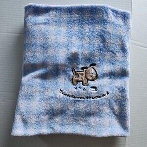 Just One Year by Carter's blue baby blanket puppy dog Thank Heaven for little bo